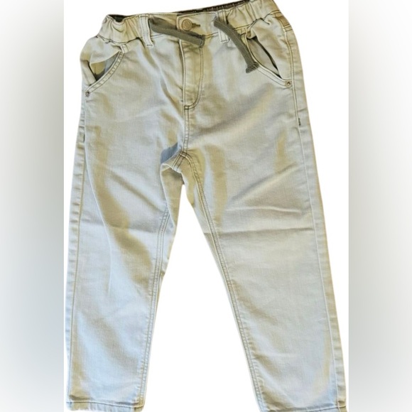 Zara Kids washed joggers in light olive - Picture 1 of 2